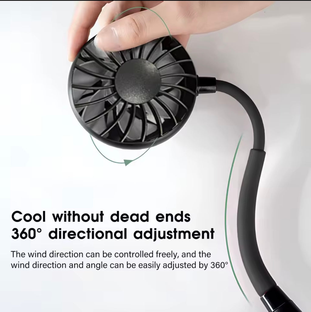 Ventilateur de Cou Sans Pales – Fraîcheur 360°
