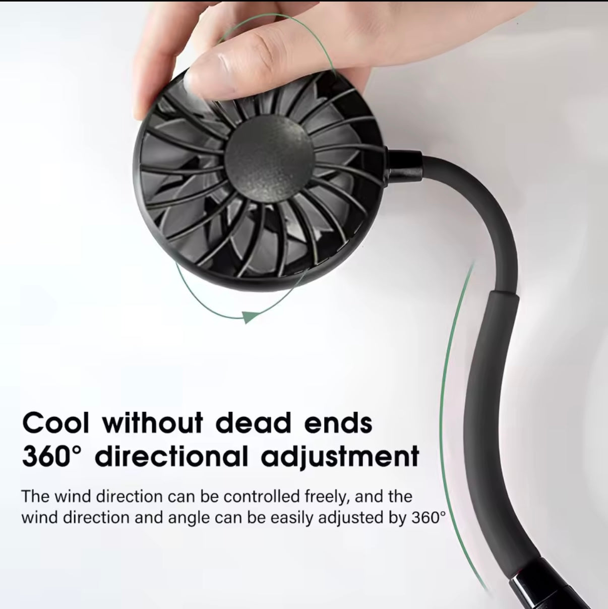 Ventilateur de Cou Sans Pales – Fraîcheur 360°