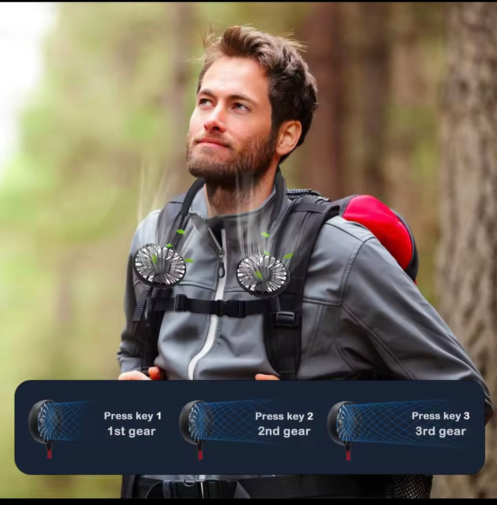 Ventilateur de Cou Sans Pales – Fraîcheur 360°